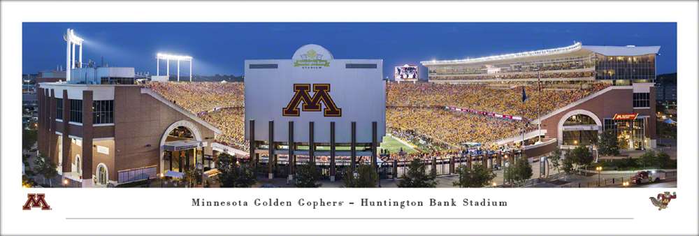 Huntington Bank Stadium Panoramic Picture - Home of the Minnesota Golden Gophers  Unframed