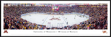 Minnesota Golden Gophers Hockey Panoramic Picture - 3M Arena at Mariucci Fan Cave Decor  Standard Frame