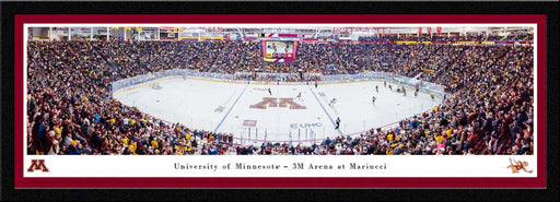 Minnesota Golden Gophers Hockey Panoramic Picture - 3M Arena at Mariucci Fan Cave Decor  Select Frame