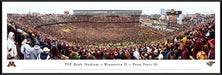 Minnesota Golden Gophers vs Penn State Football Panoramic Poster - Storming the Field Picture  Standard Frame