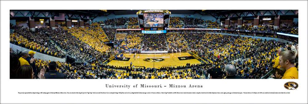 Missouri Tigers Basketball Panoramic Picture - Mizzou Arena  Unframed