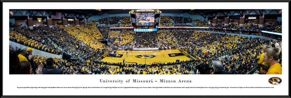 Missouri Tigers Basketball Panoramic Picture - Mizzou Arena  Standard Frame
