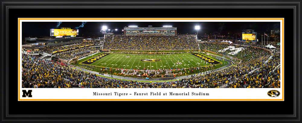 Missouri Tigers Football Panoramic Poster - Faurot Field Picture  Deluxe Frame