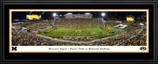Missouri Tigers Football Panoramic Poster - Faurot Field Picture  Deluxe Frame