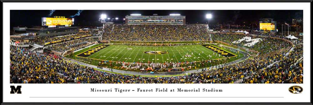 Missouri Tigers Football Panoramic Poster - Faurot Field Picture  Standard Frame