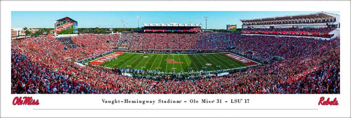 Ole Miss Rebels Football Panoramic Picture - Vaught-Hemingway Stadium  Unframed