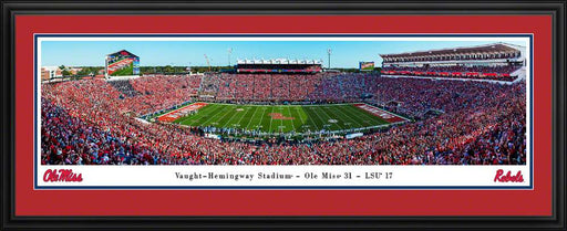 Ole Miss Rebels Football Panoramic Picture - Vaught-Hemingway Stadium  Deluxe Frame