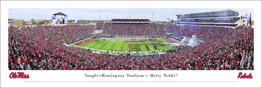 Ole Miss Rebels Football Fan Cave Decor - Vaught-Hemingway Stadium Panoramic Picture  Unframed