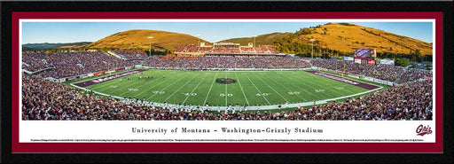 Montana Grizzlies Panoramic - Washington-Grizzly Stadium Picture  Select Frame