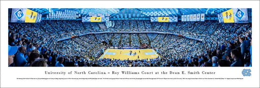 North Carolina Tar Heels Basketball Panoramic Poster - Dean Smith Center  Unframed