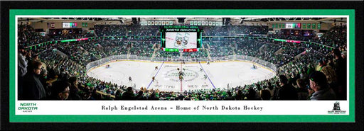 North Dakota Fighting Hawks Hockey Panoramic Picture - Ralph Engelstad Arena Fan Cave Decor  Select Frame