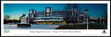 Ralph Engelstad Arena Exterior Fan Cave Decor - North Dakota Hockey Panoramic Picture  Standard Frame