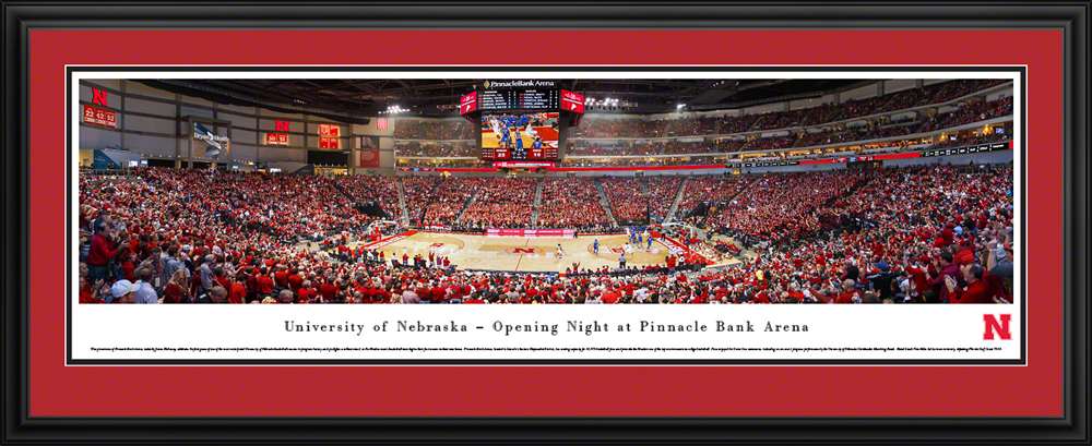 Nebraska Huskers Panoramic - Pinnacle Bank Arena Picture  Deluxe Frame