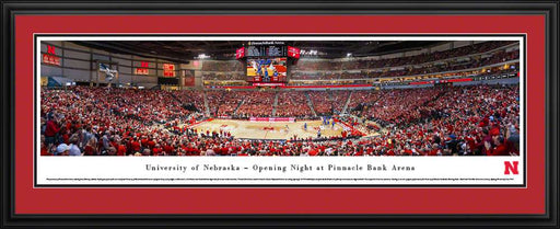 Nebraska Huskers Panoramic - Pinnacle Bank Arena Picture  Deluxe Frame