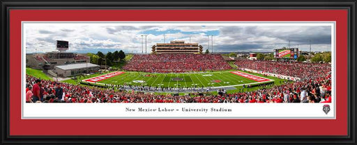 New Mexico Lobos University Stadium Panoramic Picture Deluxe Frame - 44" X 18"