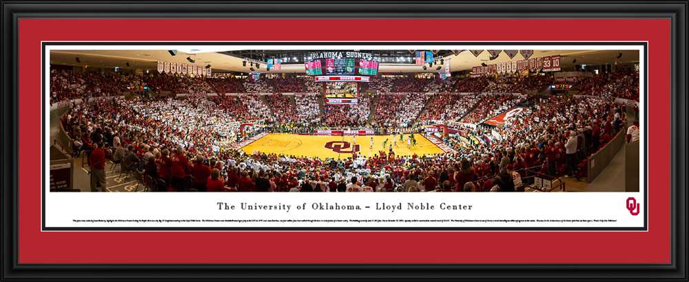 Oklahoma Sooners Basketball Panorama - Lloyd Noble Center Panoramic Picture  Deluxe Frame