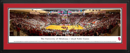 Oklahoma Sooners Basketball Panorama - Lloyd Noble Center Panoramic Picture  Deluxe Frame