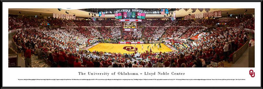 Oklahoma Sooners Basketball Panorama - Lloyd Noble Center Panoramic Picture  Standard Frame