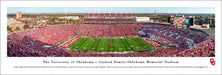 Oklahoma Sooners Football Poster - Panoramic Fan Cave Decor  Unframed