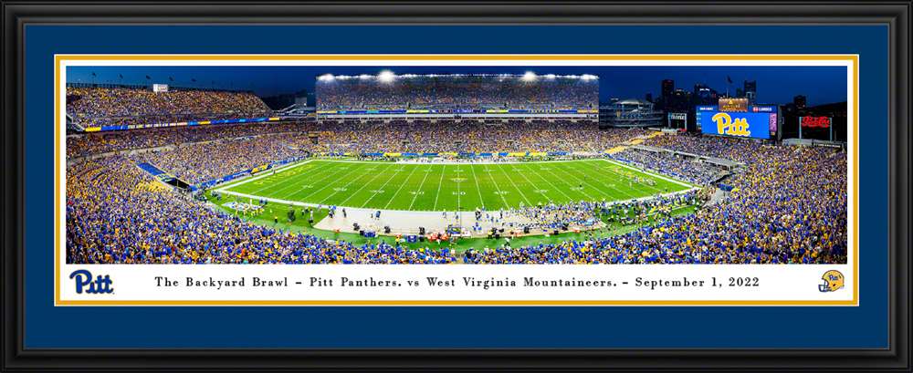 Pittsburgh Panthers Football Panoramic Picture - Acrisure Stadium Fan Cave Decor  Deluxe Frame