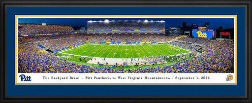 Pittsburgh Panthers Football Panoramic Picture - Acrisure Stadium Fan Cave Decor  Deluxe Frame