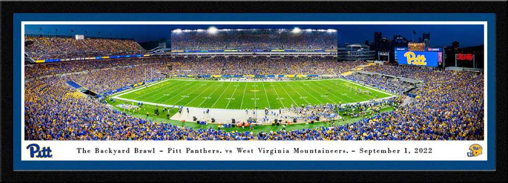 Pittsburgh Panthers Football Panoramic Picture - Acrisure Stadium Fan Cave Decor  Select Frame