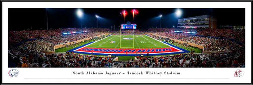 South Alabama Jaguars Football Panoramic Picture - Hancock Whitney Stadium  Standard Frame