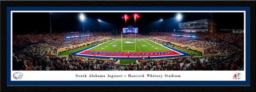 South Alabama Jaguars Football Panoramic Picture - Hancock Whitney Stadium  Select Frame