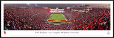 USC Trojans Football Panoramic Picture - Los Angeles Memorial Coliseum Fan Cave Decor  Standard Frame