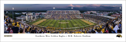 Southern Miss Golden Eagles Football Panoramic Poster - M.M. Roberts Stadium Picture  Unframed