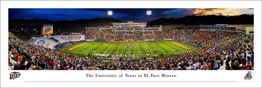 UTEP Miners Football Panoramic Picture - Sun Bowl Fan Cave Decor  Unframed