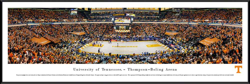 Tennessee Volunteers Basketball Poster - Thompson-Boling Arena Panorama  Standard Frame