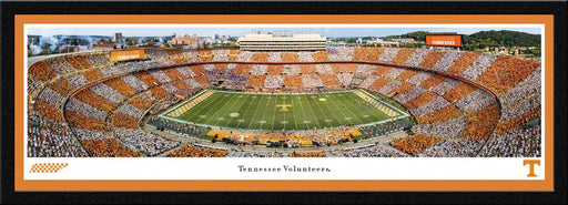 Tennessee Volunteers Football Panoramic Picture - Neyland Stadium Fan Cave Decor  Select Frame