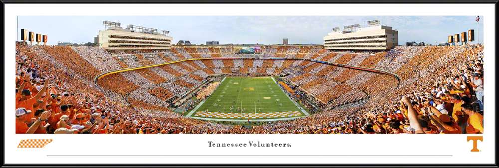 Tennessee Volunteers Football Fan Cave Decor - Neyland Stadium Panoramic Picture  Standard Frame