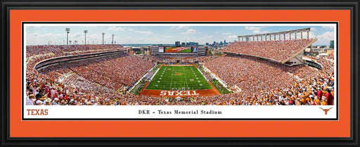Texas Longhorns Football Fan Cave Decor - DKR Texas Memorial Stadium Panorama  Deluxe Frame
