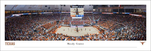 Texas Longhorns Basketball Panoramic Picture - Moody Center Fan Cave Decor  Unframed
