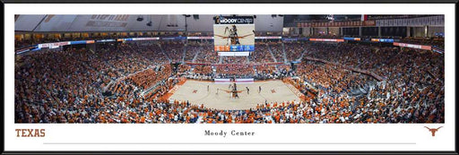Texas Longhorns Basketball Panoramic Picture - Moody Center Fan Cave Decor  Standard Frame