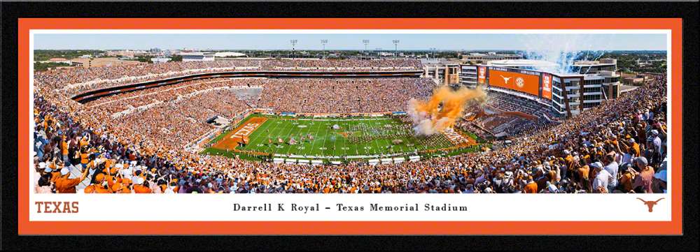 Texas Longhorns - Darrell K Royal - Texas Memorial Stadium Panorama Print - Select Frame