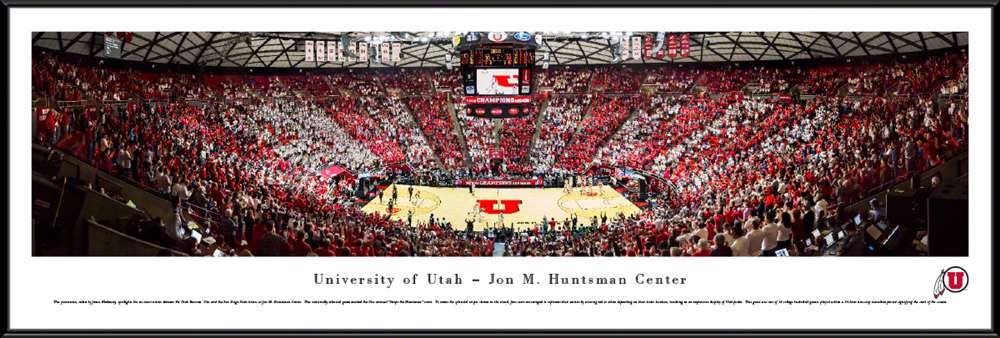 Utah Utes Basketball Panorama - Jon M. Huntsman Center Panoramic Picture  Standard Frame