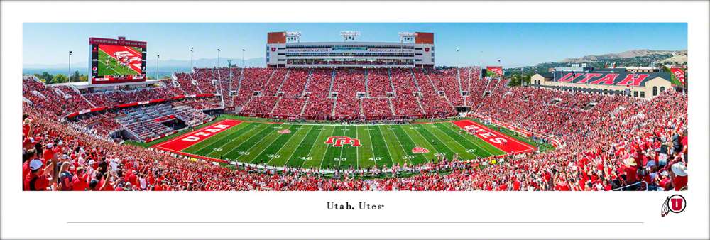 Utah Utes Football Panoramic Fan Cave Decor - Rice-Eccles Stadium Picture  Unframed