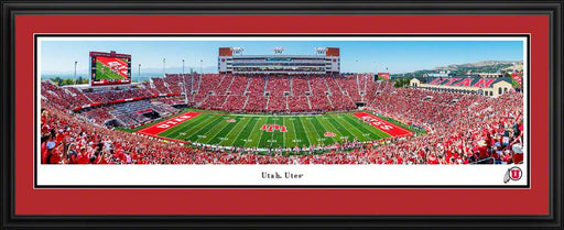 Utah Utes Football Panoramic Fan Cave Decor - Rice-Eccles Stadium Picture  Deluxe Frame