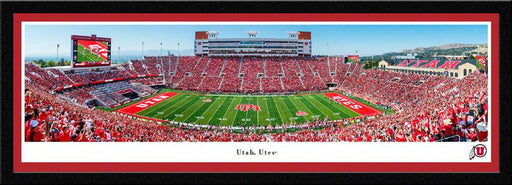 Utah Utes Football Panoramic Fan Cave Decor - Rice-Eccles Stadium Picture  Select Frame