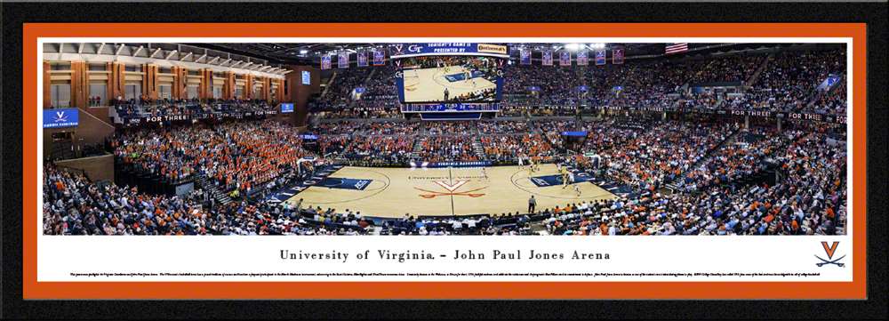 Virginia Cavaliers Basketball Panoramic Picture - John Paul Jones Arena  Select Frame