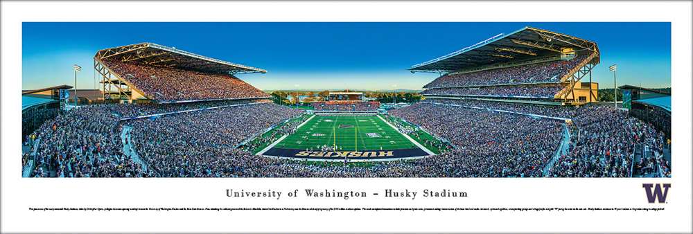 Washington Huskies Football Panoramic - Husky Stadium Picture  Unframed