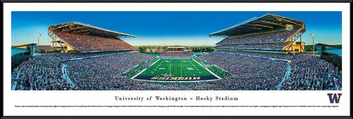 Washington Huskies Football Panoramic - Husky Stadium Picture  Standard Frame