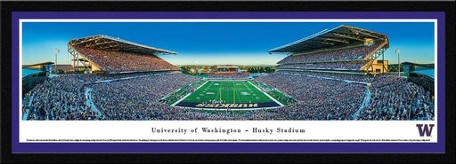 Washington Huskies Football Panoramic - Husky Stadium Picture  Select Frame