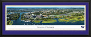 Washington Huskies Football Panoramic - Husky Stadium Aerial Picture  Deluxe Frame