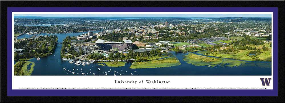 Washington Huskies Football Panoramic - Husky Stadium Aerial Picture  Select Frame