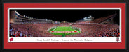 Wisconsin Badgers End Zone Football Panorama - Camp Randall Panoramic Fan Cave Decor  Deluxe Frame
