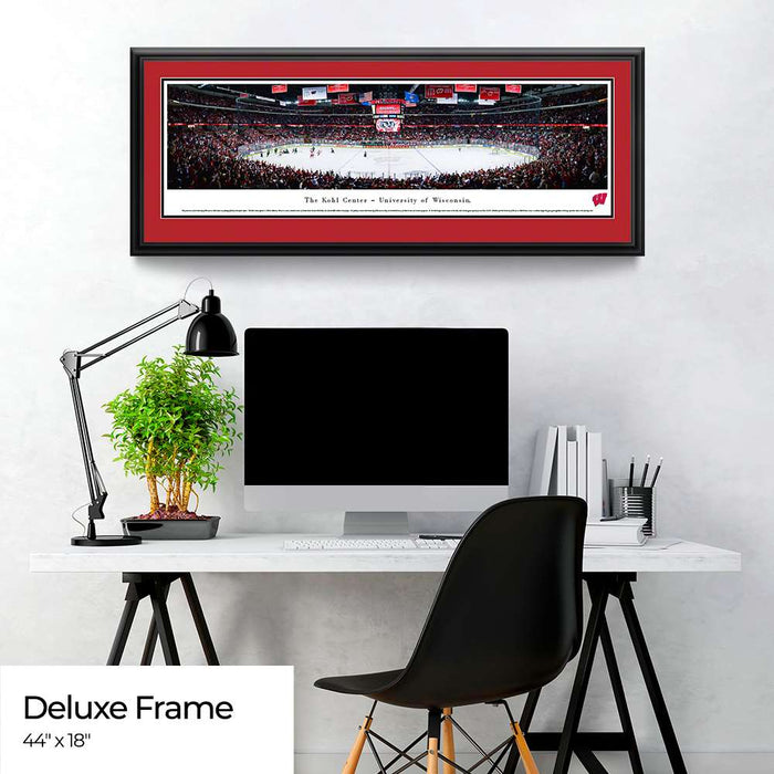Wisconsin Badgers Panoramic - Kohl Center Picture  Deluxe Frame